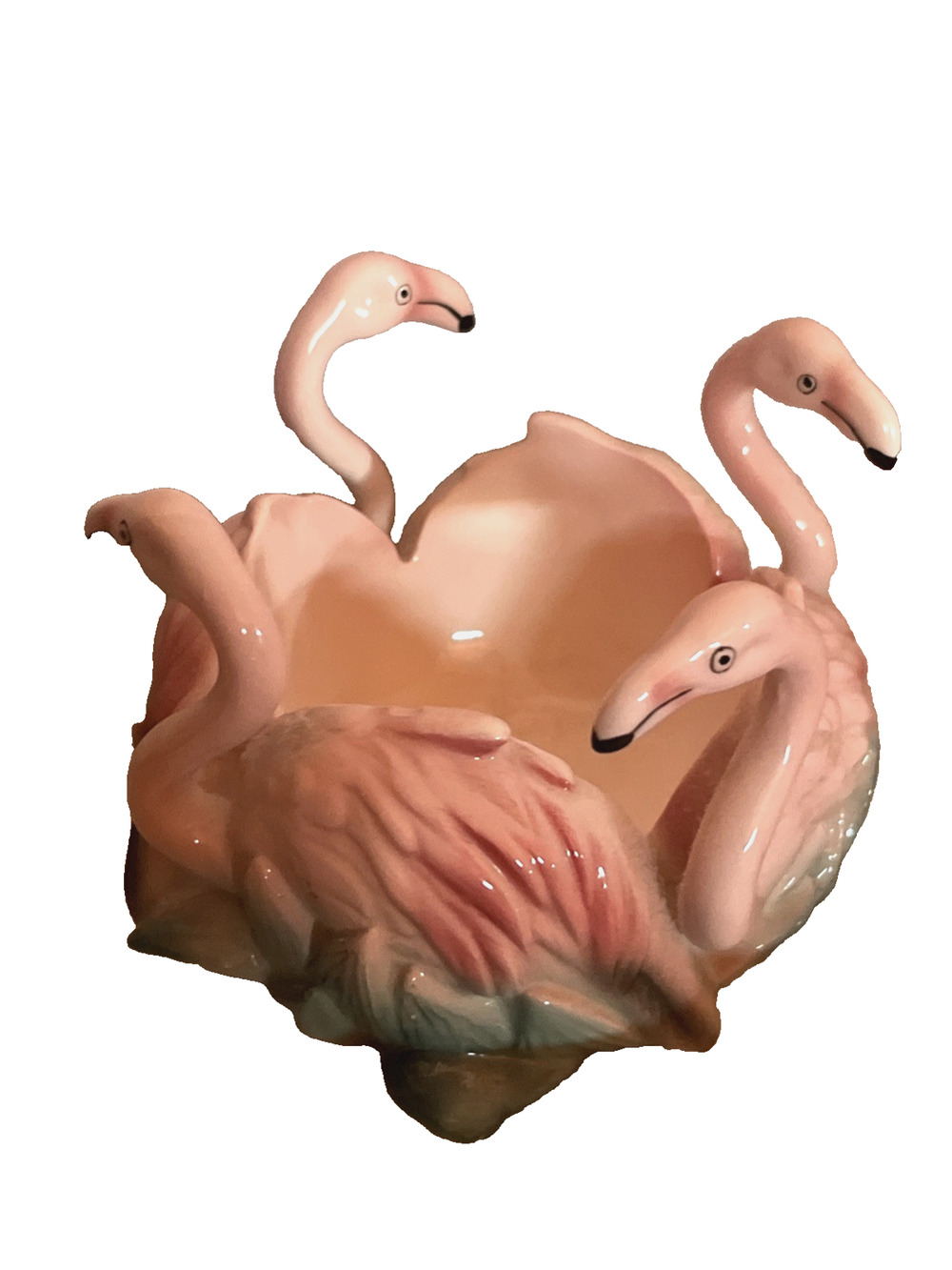 1985 Vintage FITZ AND FLOYD Porcelain Pink Flamingo Votive Candle Holder